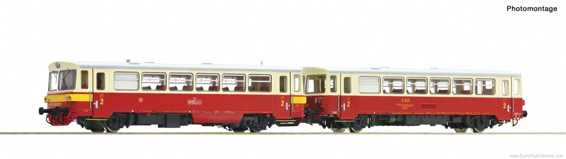 Roco 70375 CSD Diesel railcar class M 152.0 with trailer