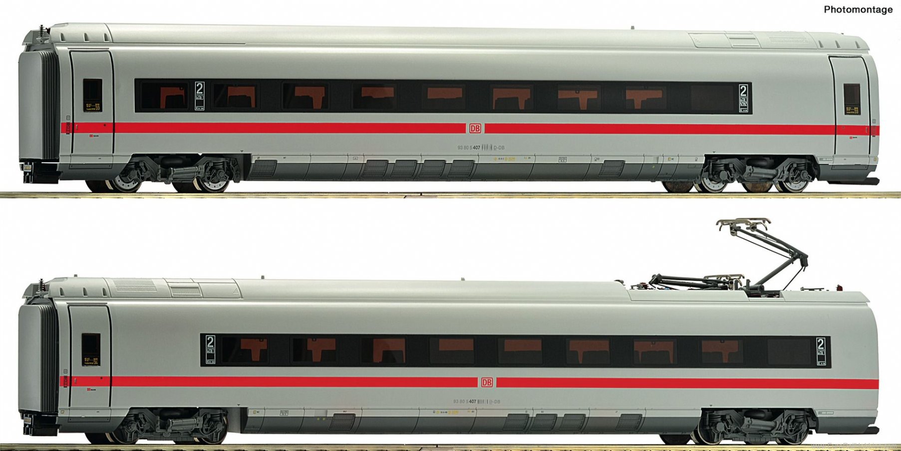 Roco 72045 HO 2 piece extension set: ICE 3 class