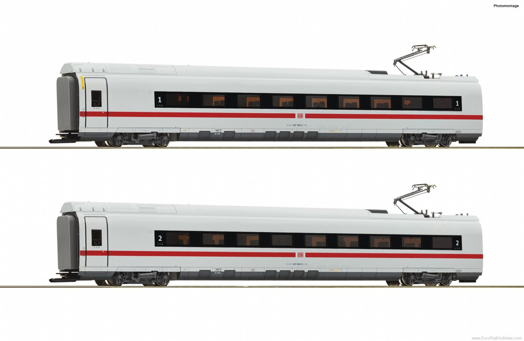 Roco 72096 2 piece set intermediate coaches ICE 3 (Set 1