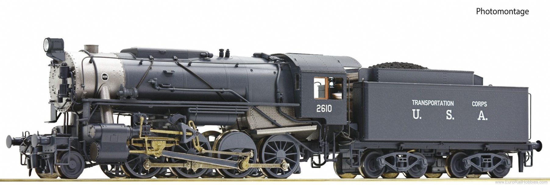 Roco 72155 USATC Steam locomotive 2610, DCC w/Sound (Fac