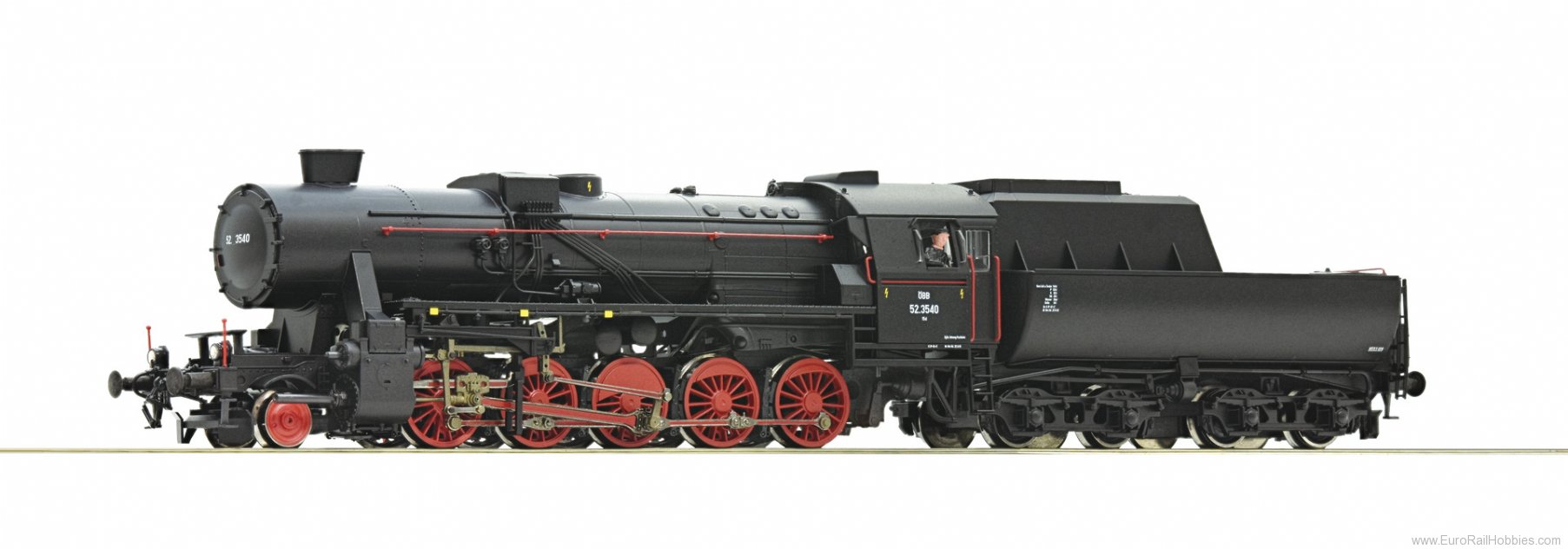 Roco 72229 ÃBB class 52 Steam Locomotive DCC w/Sound 