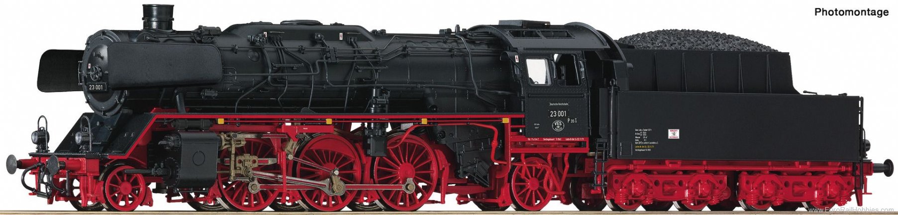 Roco 72255 DR Steam locomotive 23 001, (DCC w/Sound)