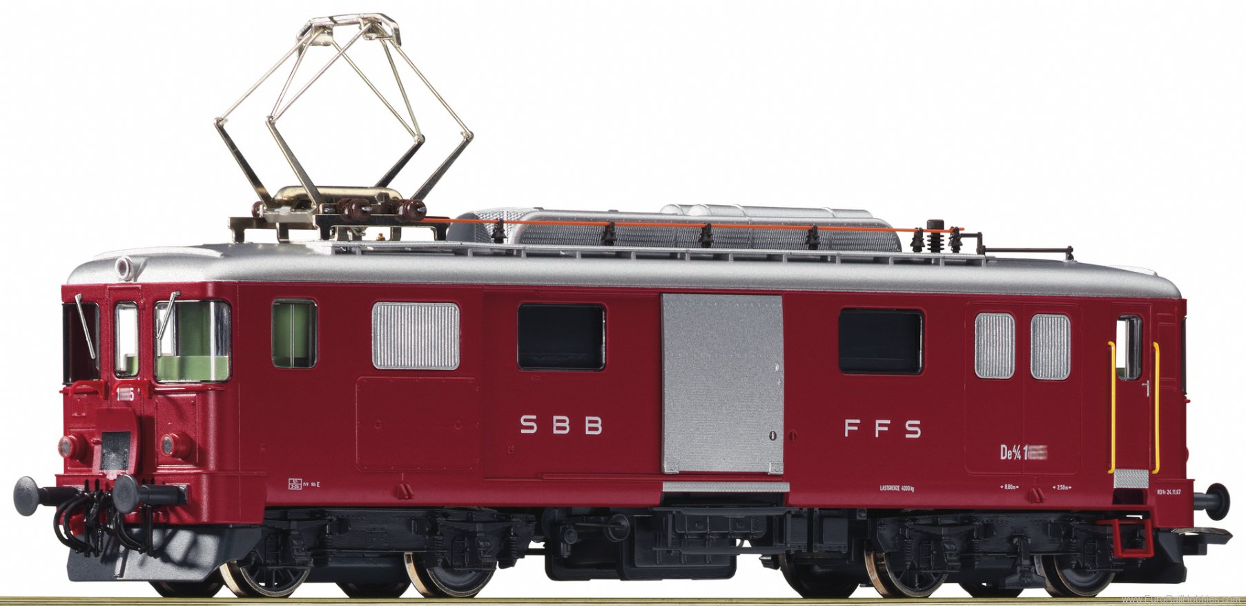 Roco 72656 HO Electric baggage railcar De4/4, SBB