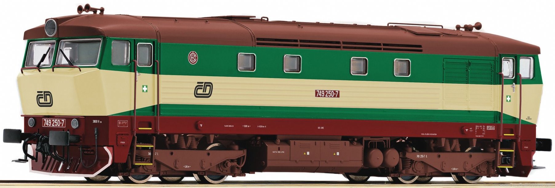 Roco 72932 HO Diesel Locomotive 749 green, gray,