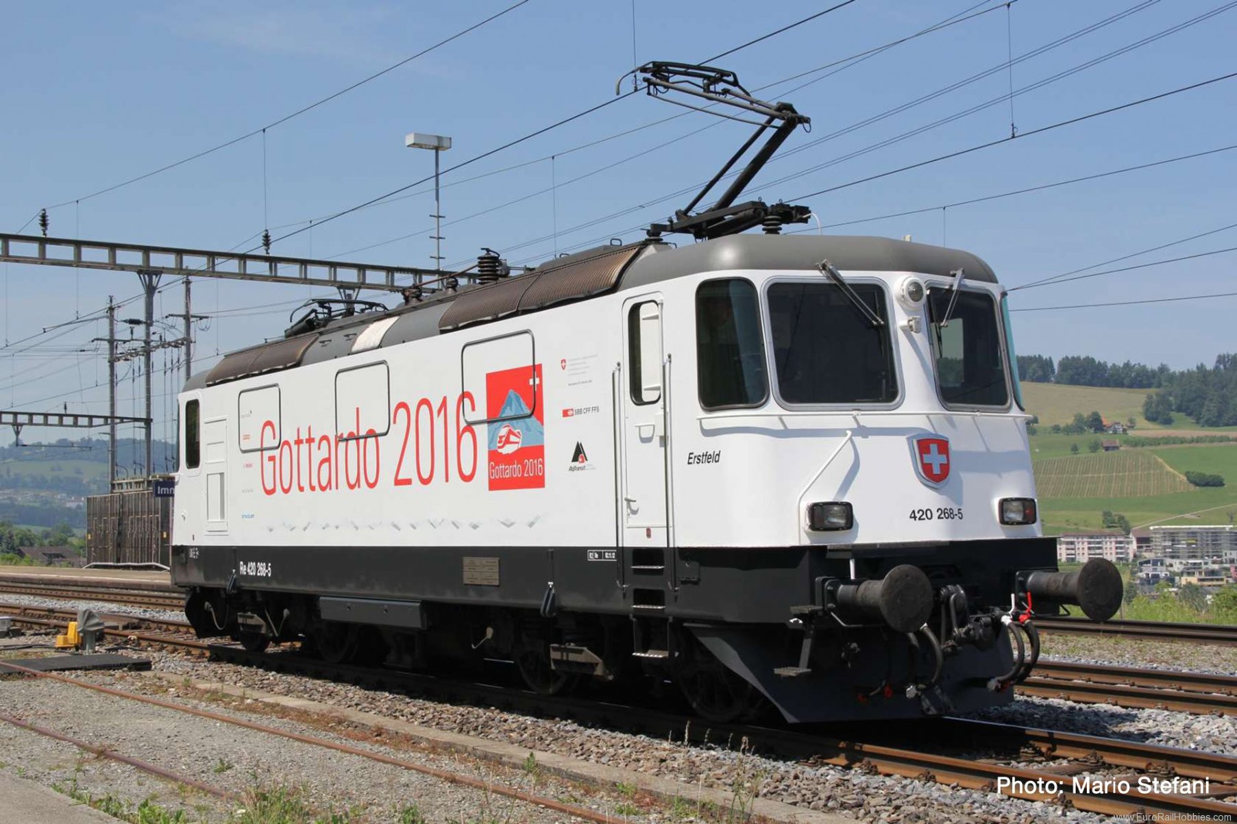 Locomotive HO Roco SBB CFF Re 4/4 II 420-268 - Époque 6, Sonore Gottardo 2016, Réf 73253 (neuf)