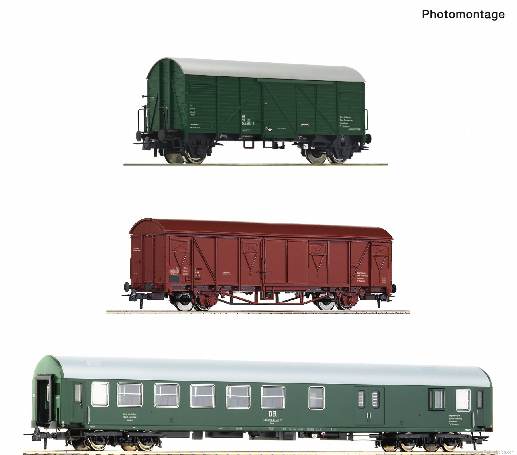 Roco 74053 DR 3 piece set: Track maintenance train 