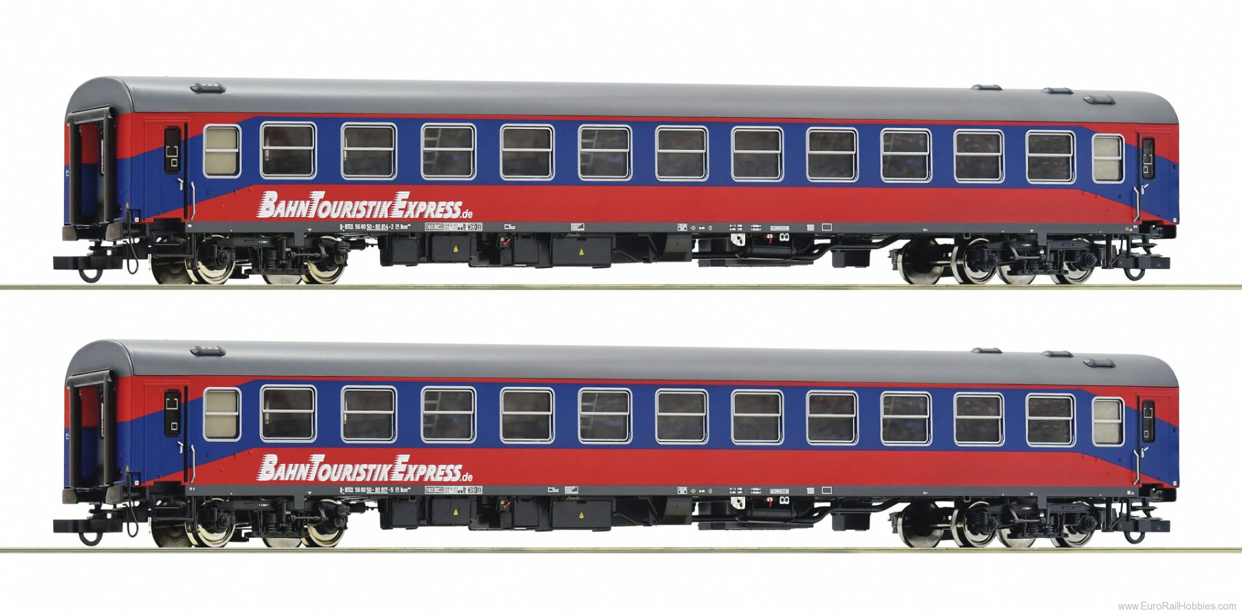 Roco 74055 BTE 2 piece set: Couchette coaches 