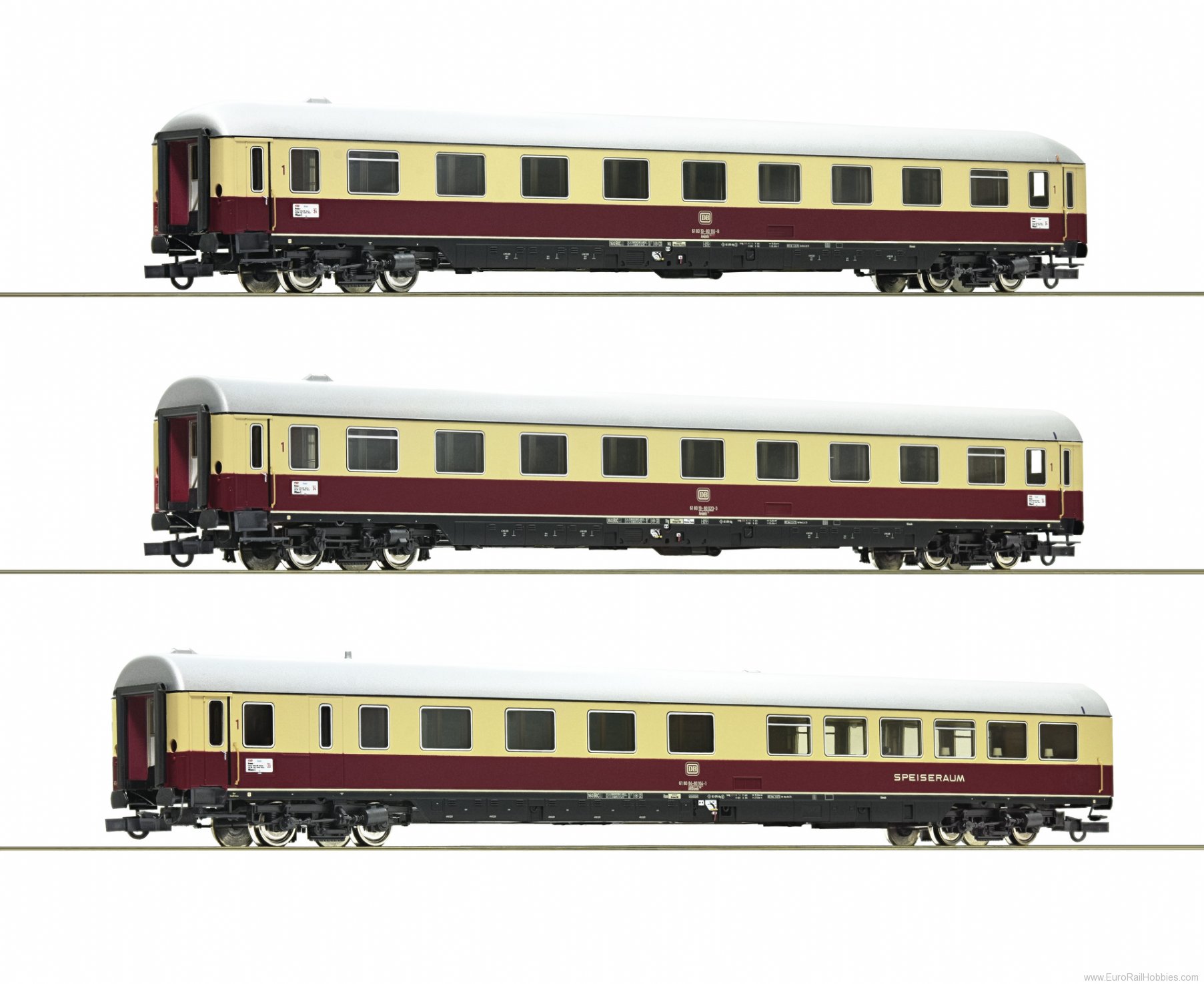 Roco 74072 3 piece train set: TEE 74/75 Roland, DB (Set 