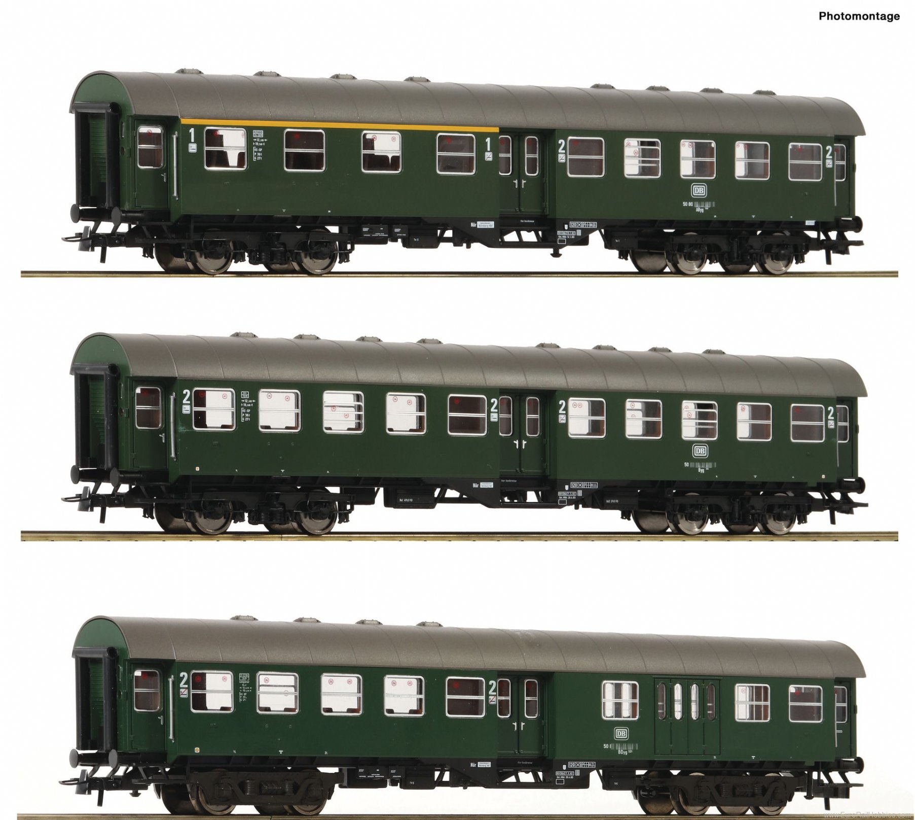 Roco 74184 DB 3 Piece Set Conversion Coaches