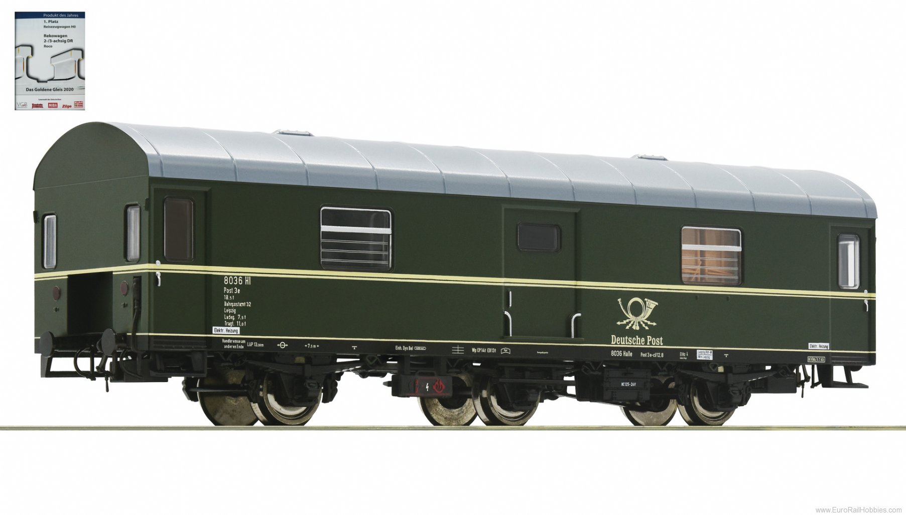 Roco 74463 Mail coach Rekowagen, DR 