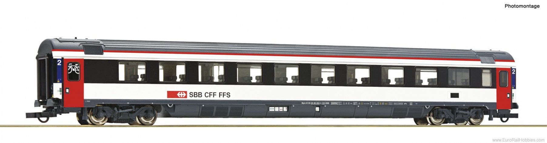 Roco 74636 2nd class EC coach, SBB
