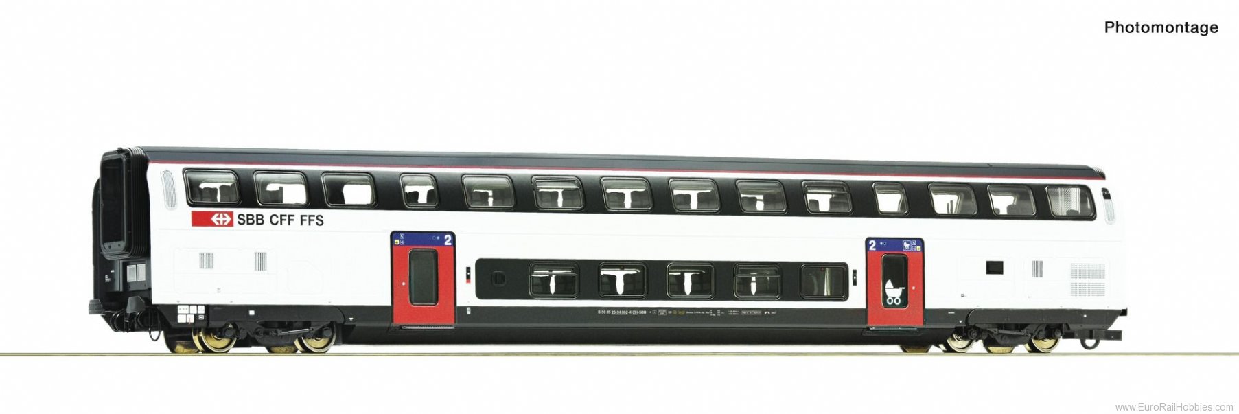 Roco 74715 2nd class double deck coach, SBB