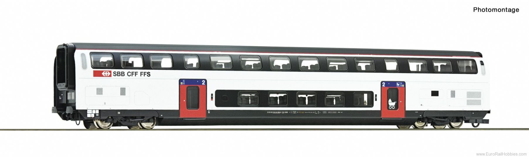 Roco 74716 2nd class double-deck coach, SBB (Factory Sol