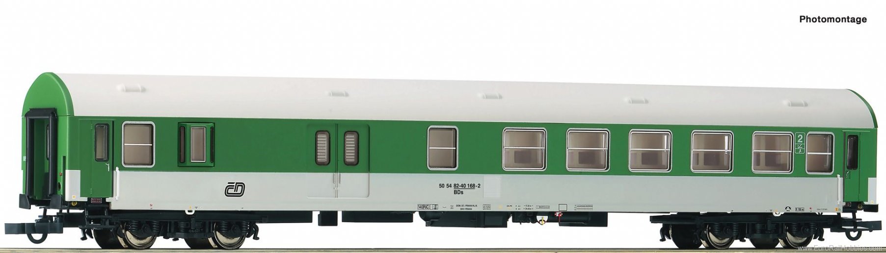 Roco 74786 2nd class coach with luggage compartment, CD