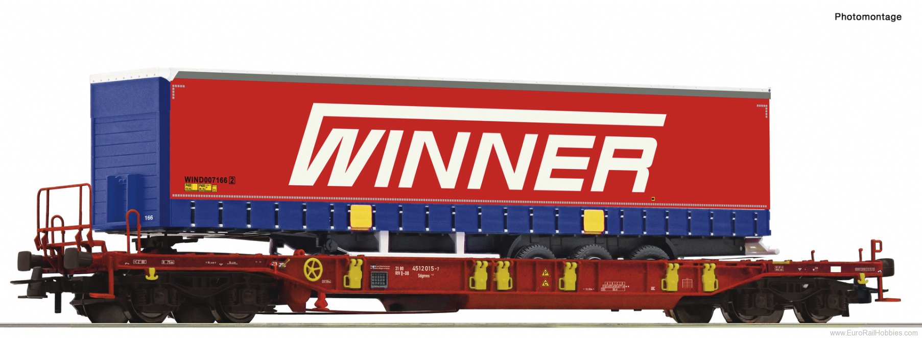 Roco 75892 DB-AG Pocket wagon T3 with Winner Trailer #6 