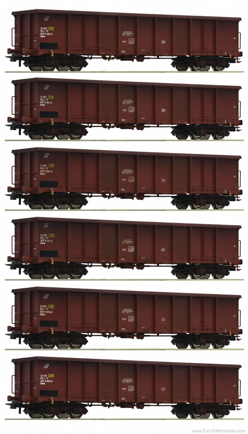 Roco 75973 FS 6 Piece Gondolas Display
