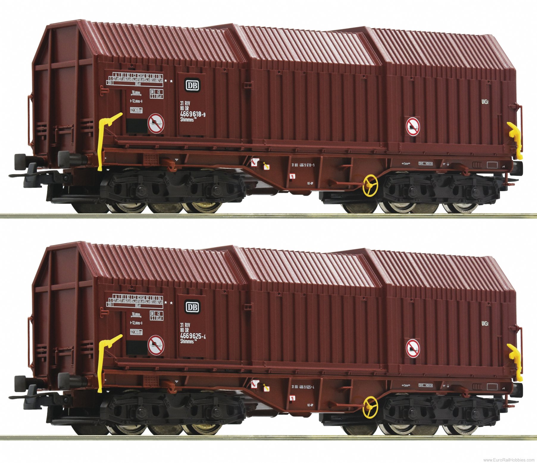 Roco 76041 DB 2 piece set: Telescopic hood wagons 