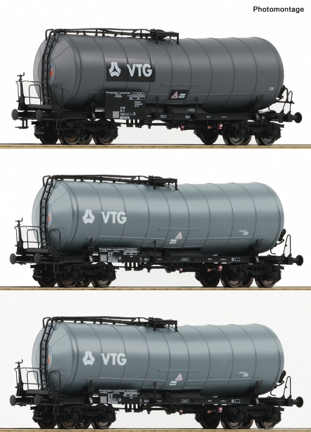 Roco 76126 3 piece set: Slurry wagons, VTG