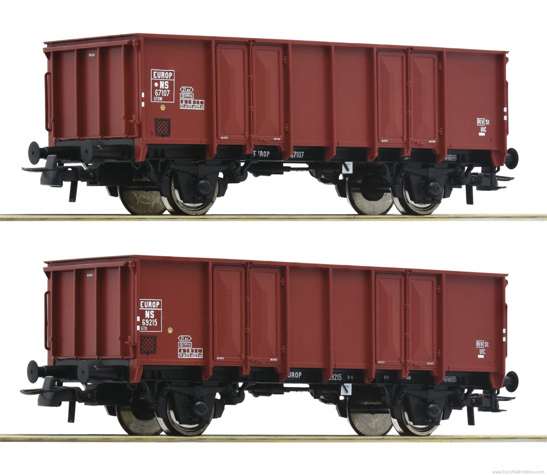 Roco 76136 2 piece set: Open goods wagons, NS 