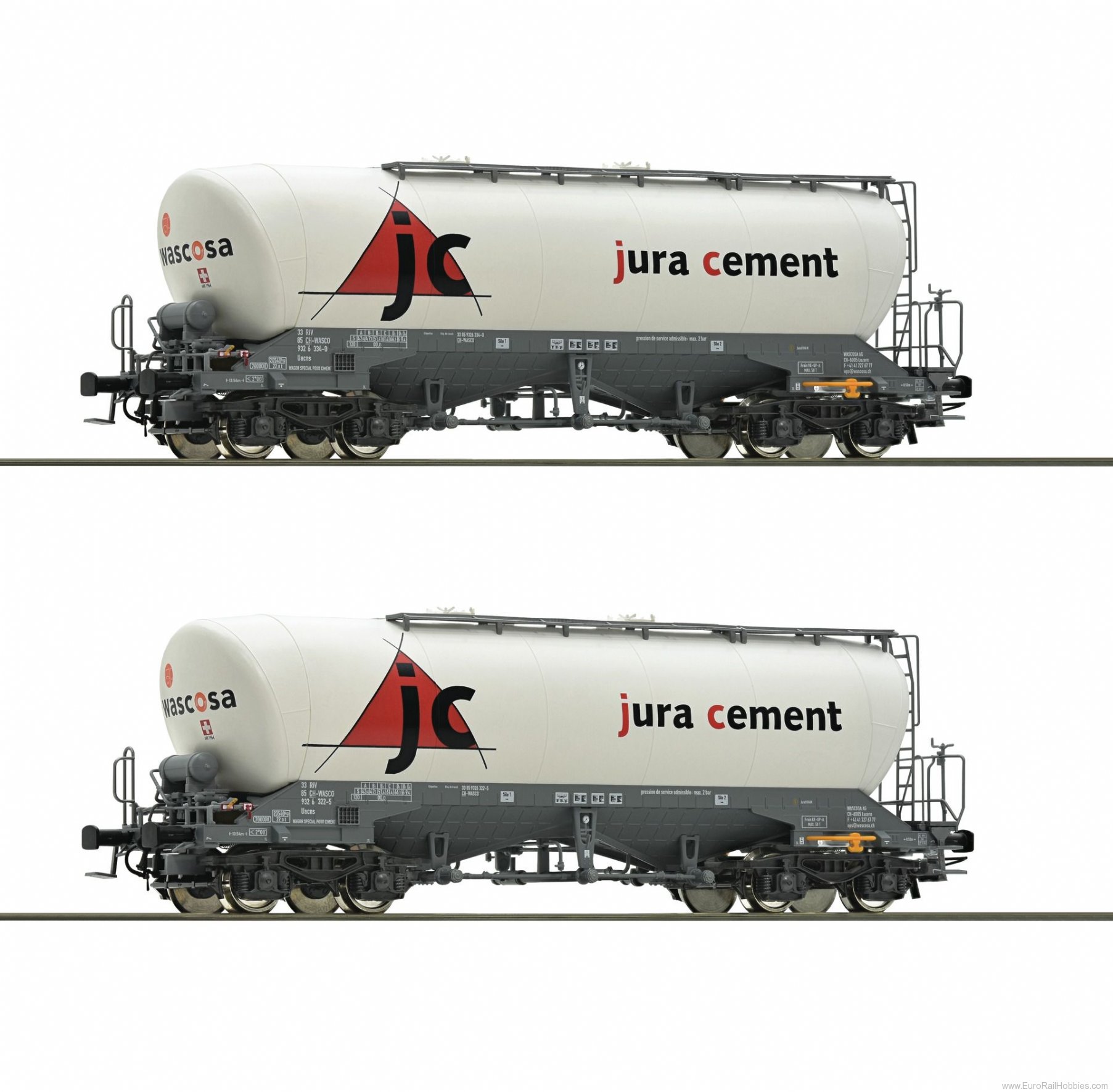 Roco 76146 2 piece set silo wagons, Juracement 