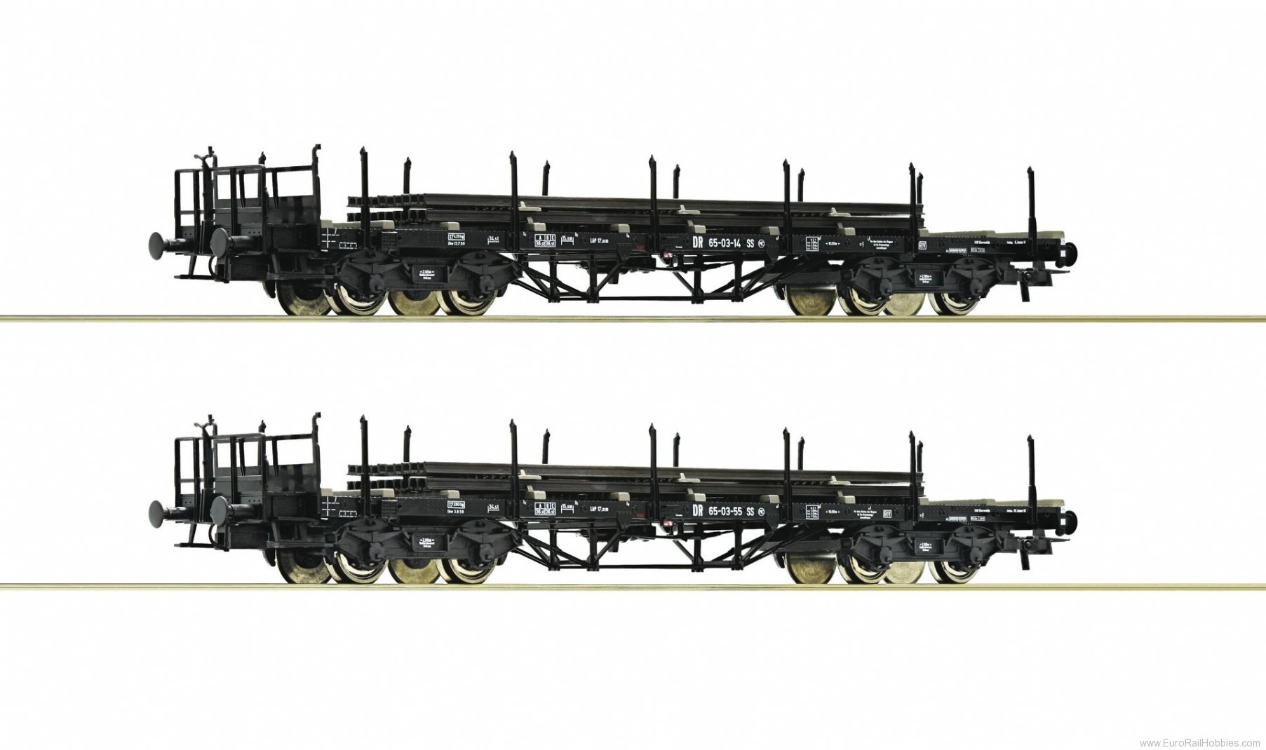 Roco 76196 DRG 2 piece stake wagon set from Deutsche Rei