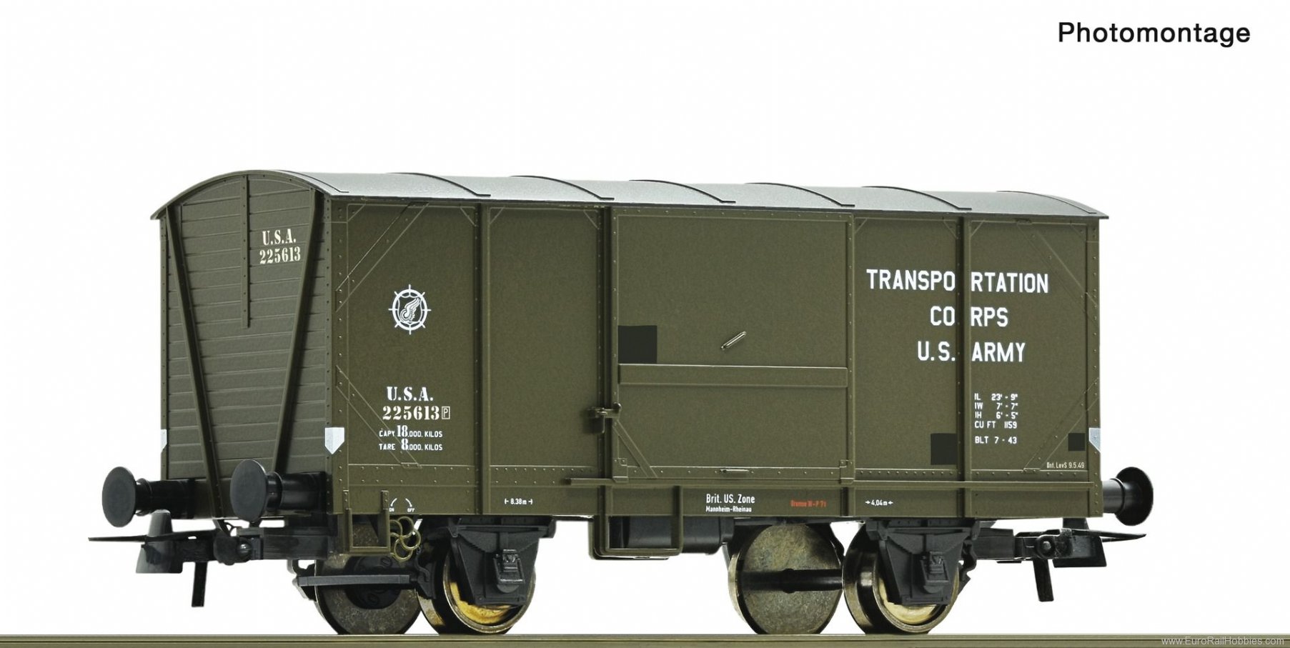 Roco 76316 Covered goods wagon, USATC