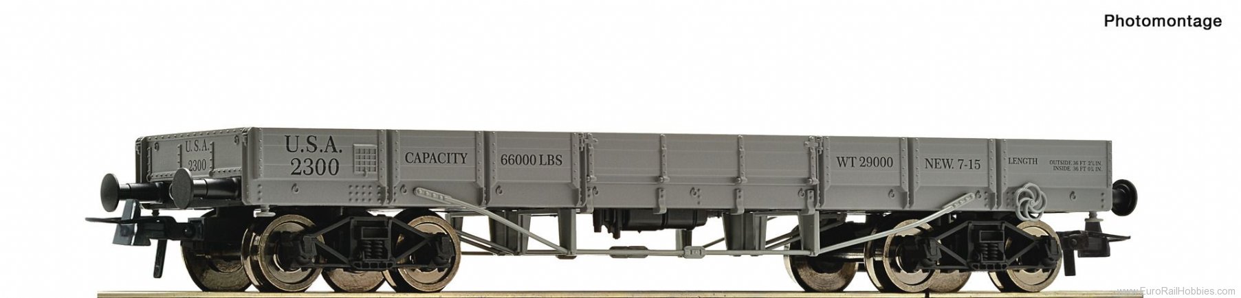 Roco 76317 Low-side wagon, USATC (Factory Sold Out)
