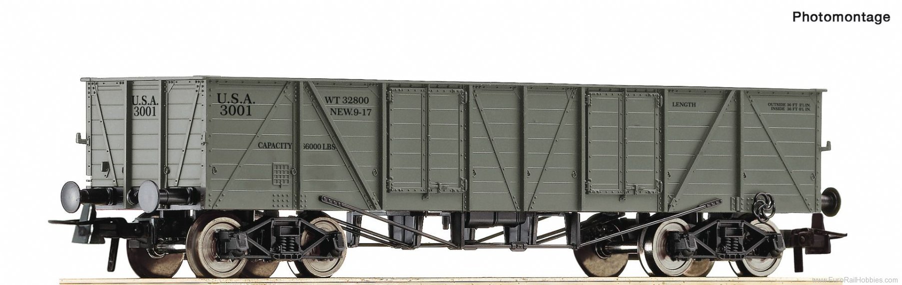 Roco 76318 High-side wagon, USATC