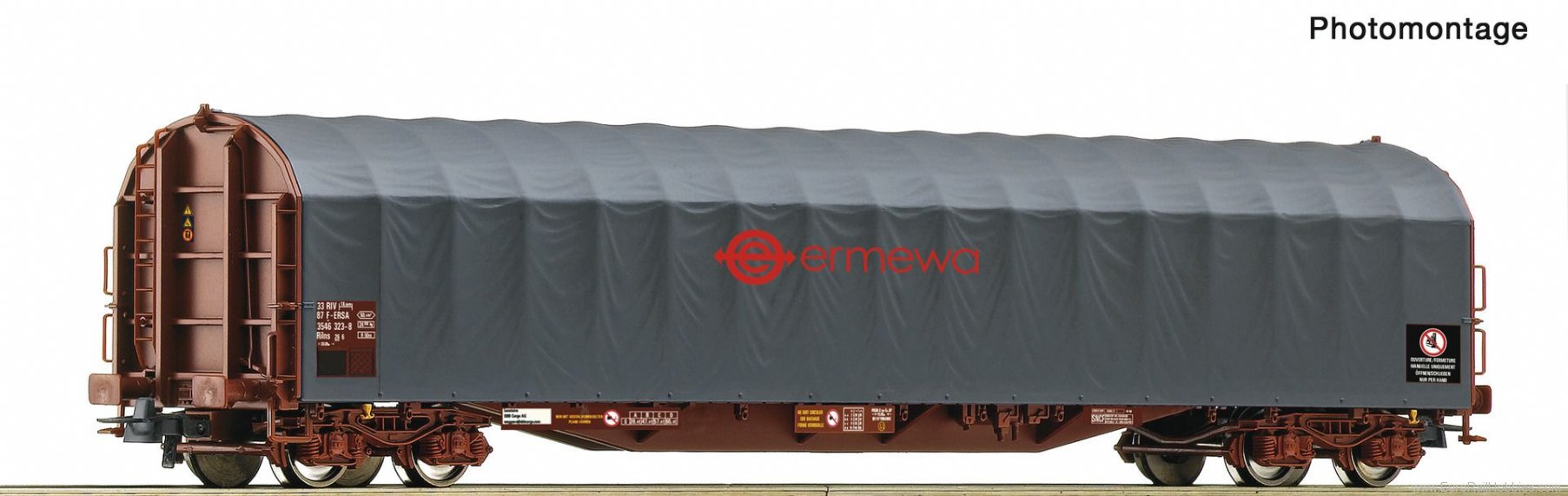 Roco 76478 Sliding tarpaulin wagon, Ermewa