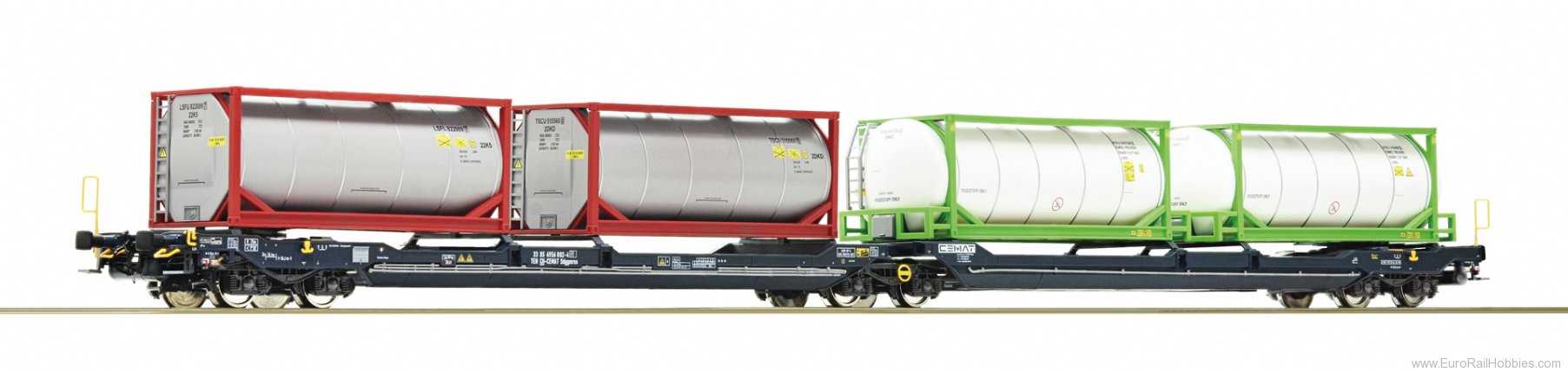 Roco 77388 Cemat Articulated double pocket wagon T3000e 