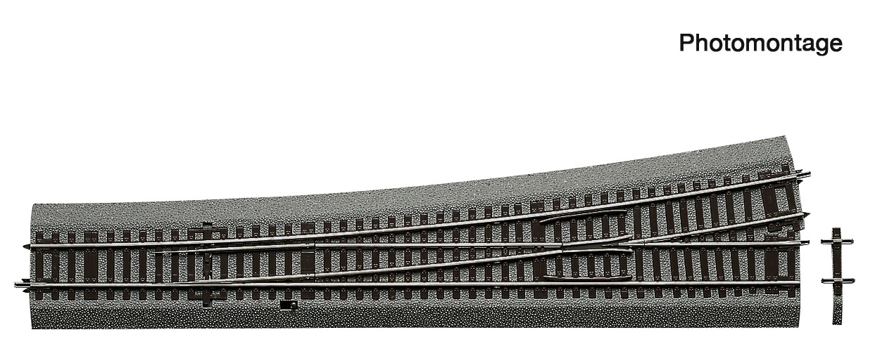 Roco 42582 HO Turnout Left WI 10 (RocoLine with Track