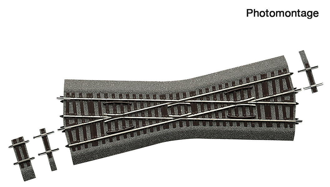 Roco 42596 HO Crossing K15 (RocoLine with Track Bed)
