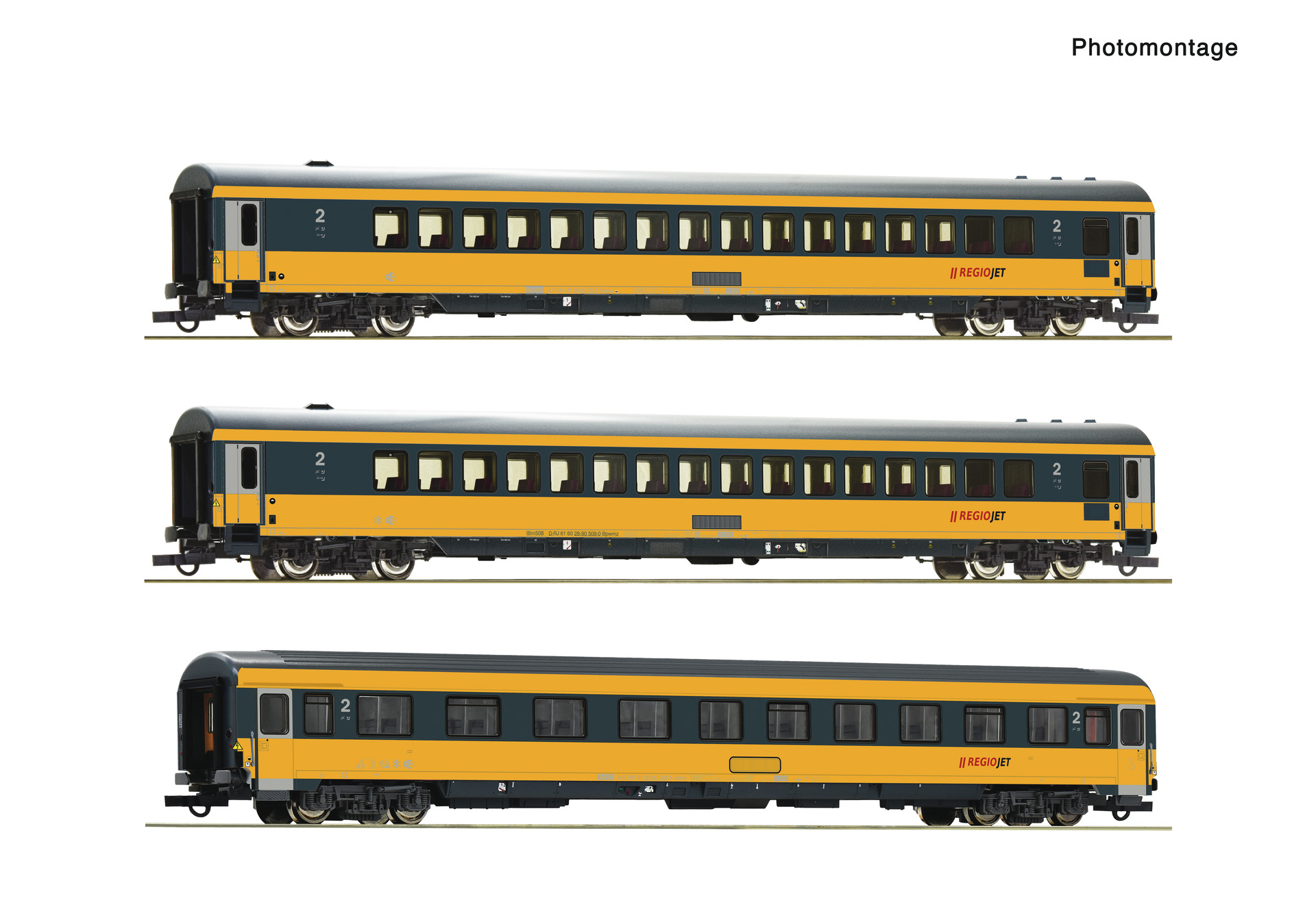 Roco 6200082 HO Roco Regiojet 3-Piece Passenger Coach