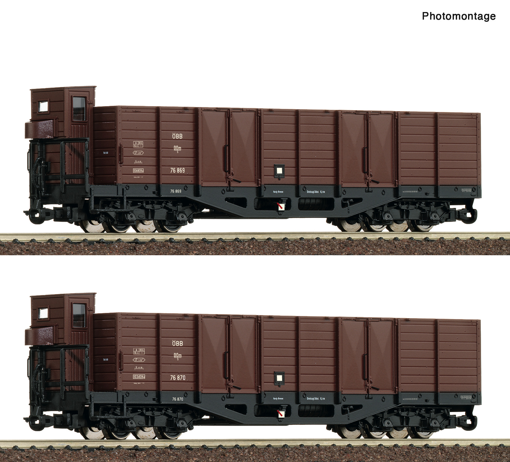ROCO　SBB DE4/4 荷物電車 Roco 6640004 HO Roco OBB 2 piece set: Open goods Wagon