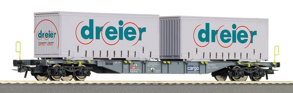 Roco 66629 HO HUPAC Container Transport car 4-axle