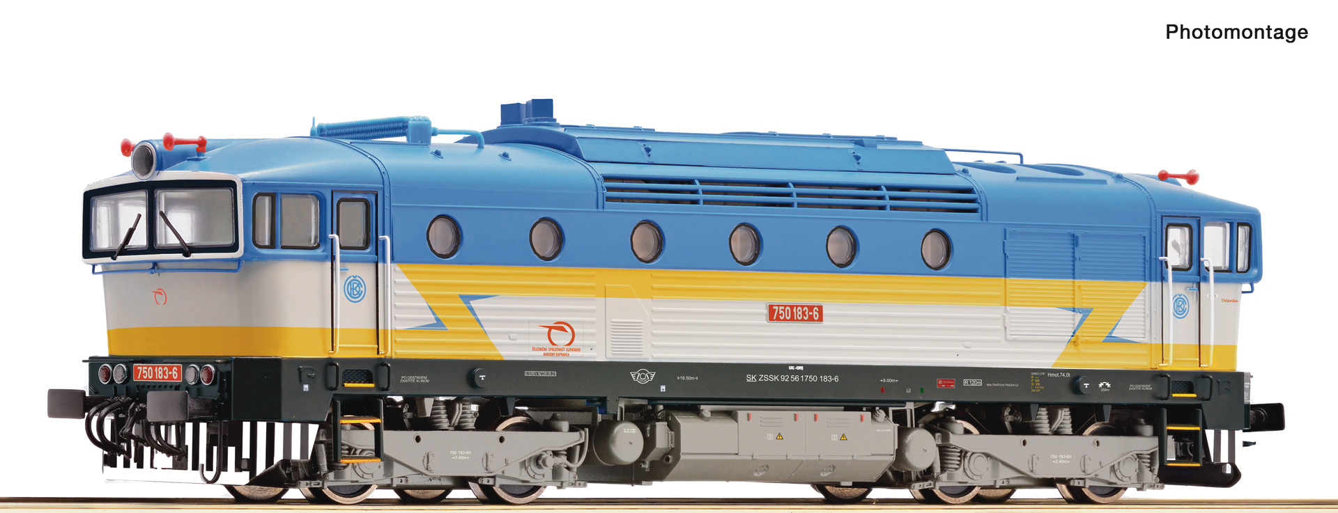 Roco 7300056 HO Roco ZSSK 750 183-6 Diesel Locomotive
