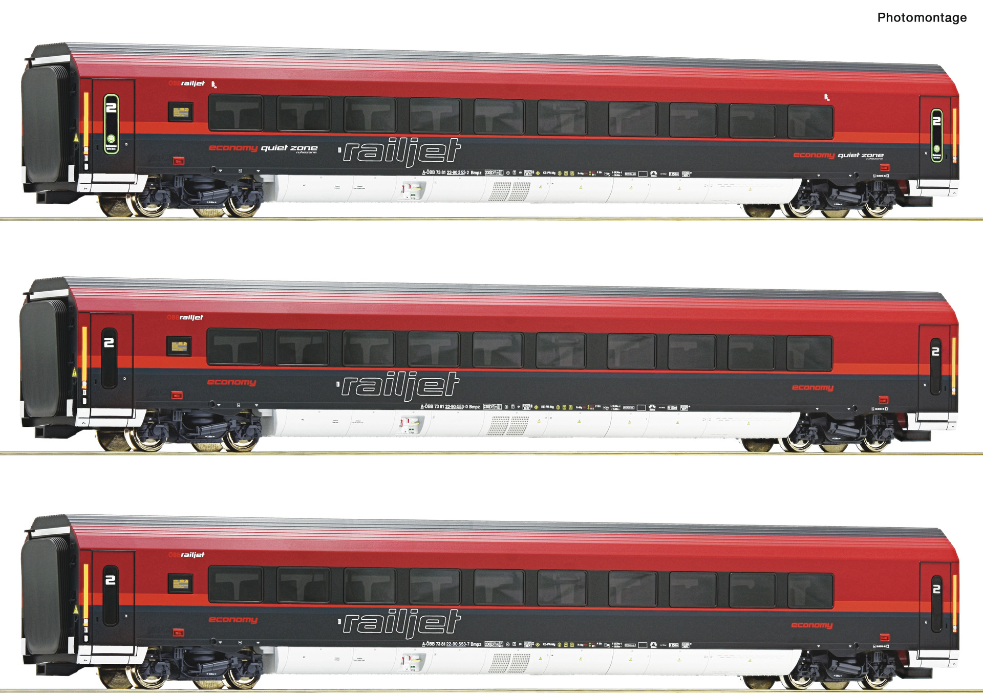 HOゲージ ROCO Railjet タウルス&客車6両 (フルサウンド)