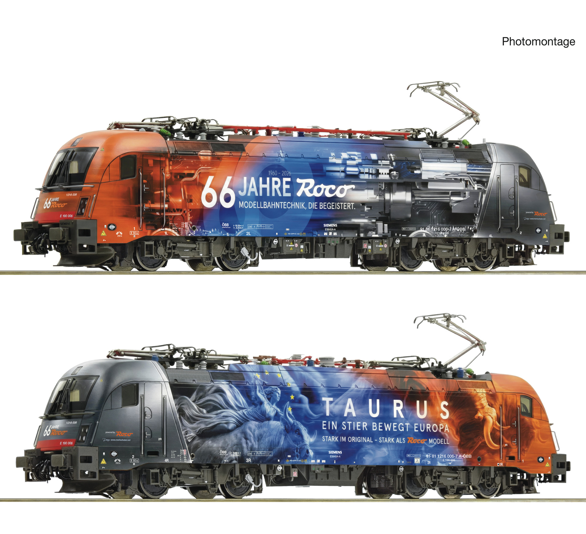 Roco 7510103 HO Roco OBB Electric Locomotive 1216 006-7