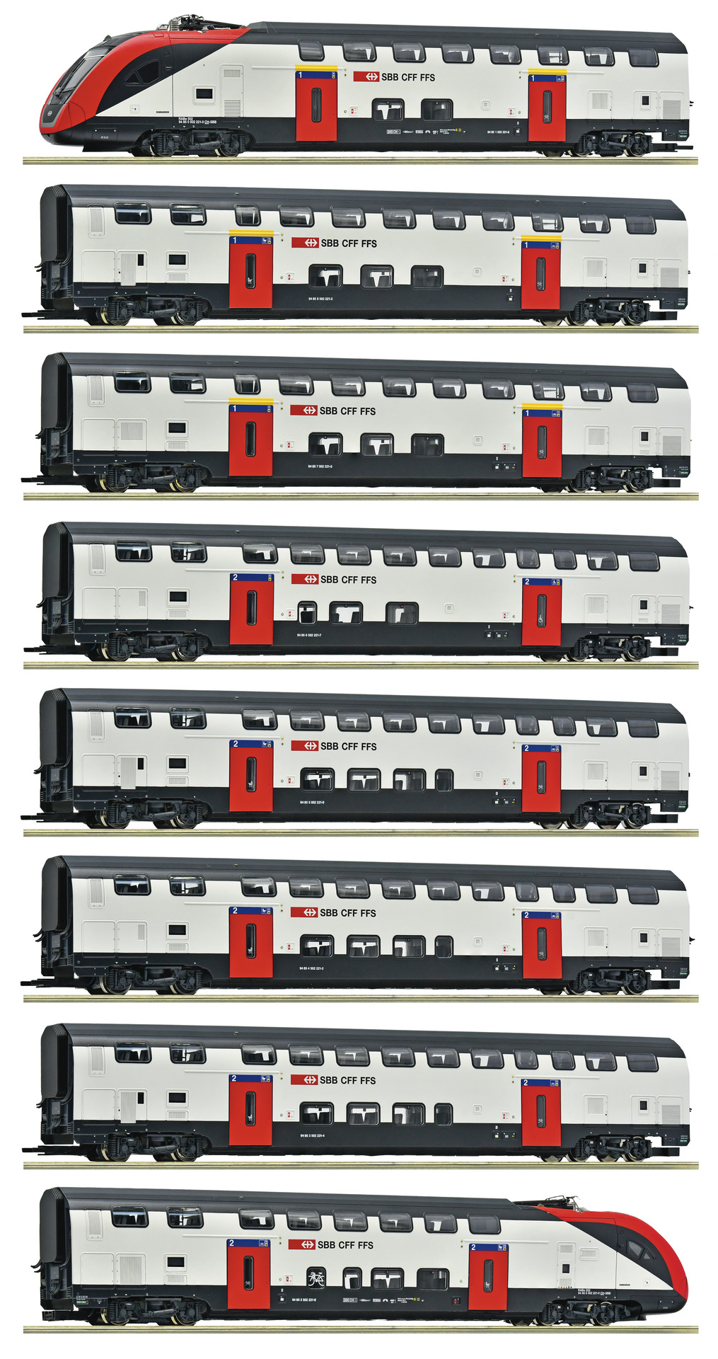 Roco 7710007 HO Roco SBB 8-Piece Set: Long-distance