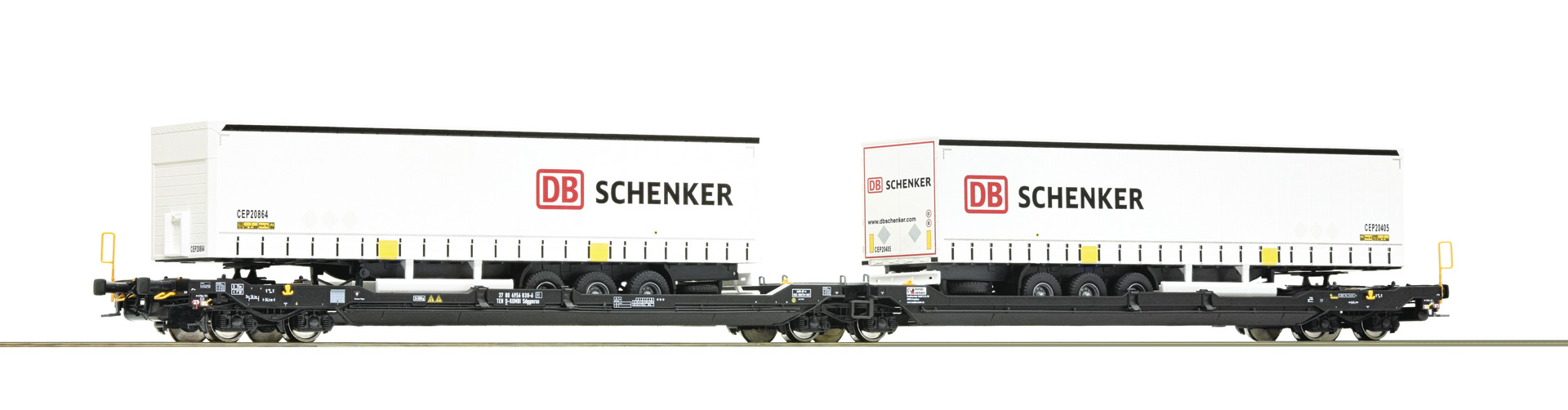 Roco 77390 HO Articulated double pocket wagon T3000e,