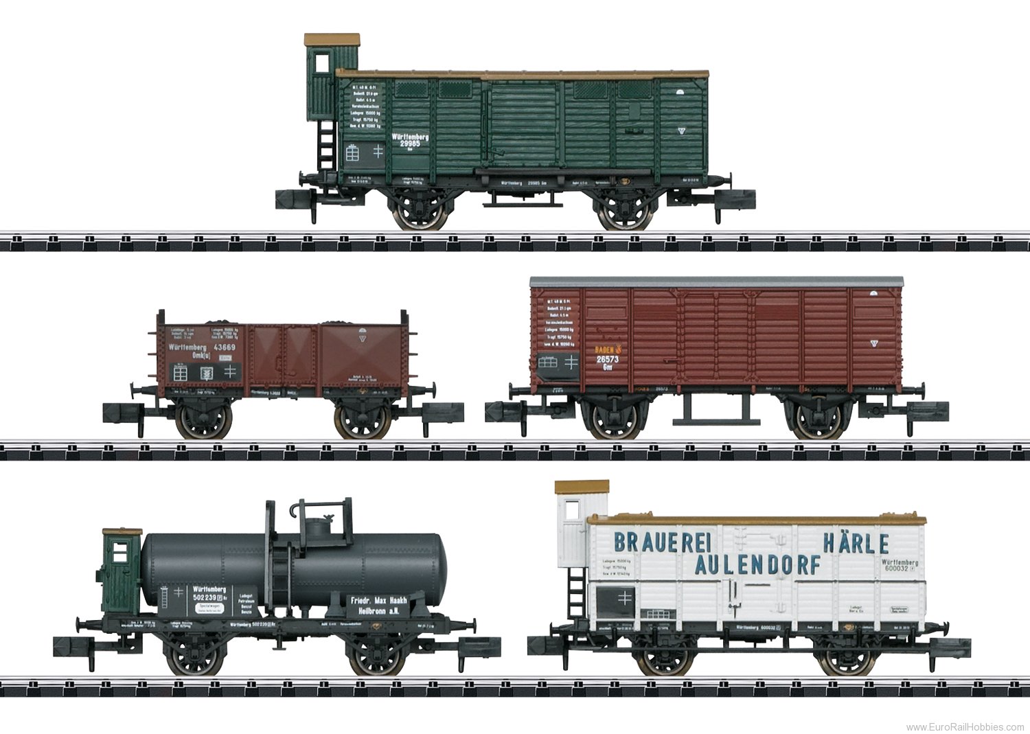 Trix 15534 5 Piece Freight Car-Set 175 Years Trains in W