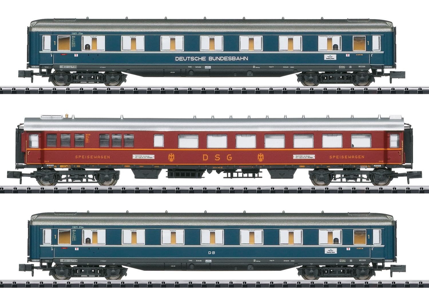 ◉TRIX◉15194◉40 Wagen Sie haben die Wahi◉ Trix 18259 N DB F 41 Senator Express Train Passenger