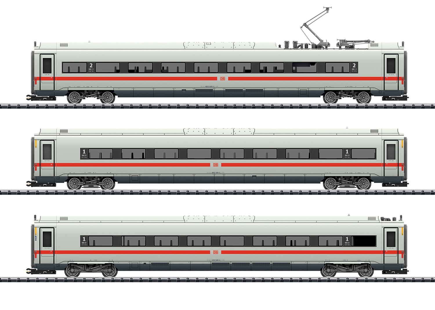 Trix 23976 HO DB ICE 4 3-pc. Add-On Car Set - Germany's