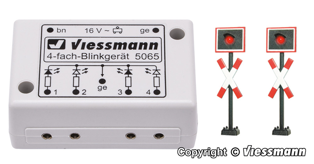 Viessmann 5060 HO HO St. Andrew's cross with blinking