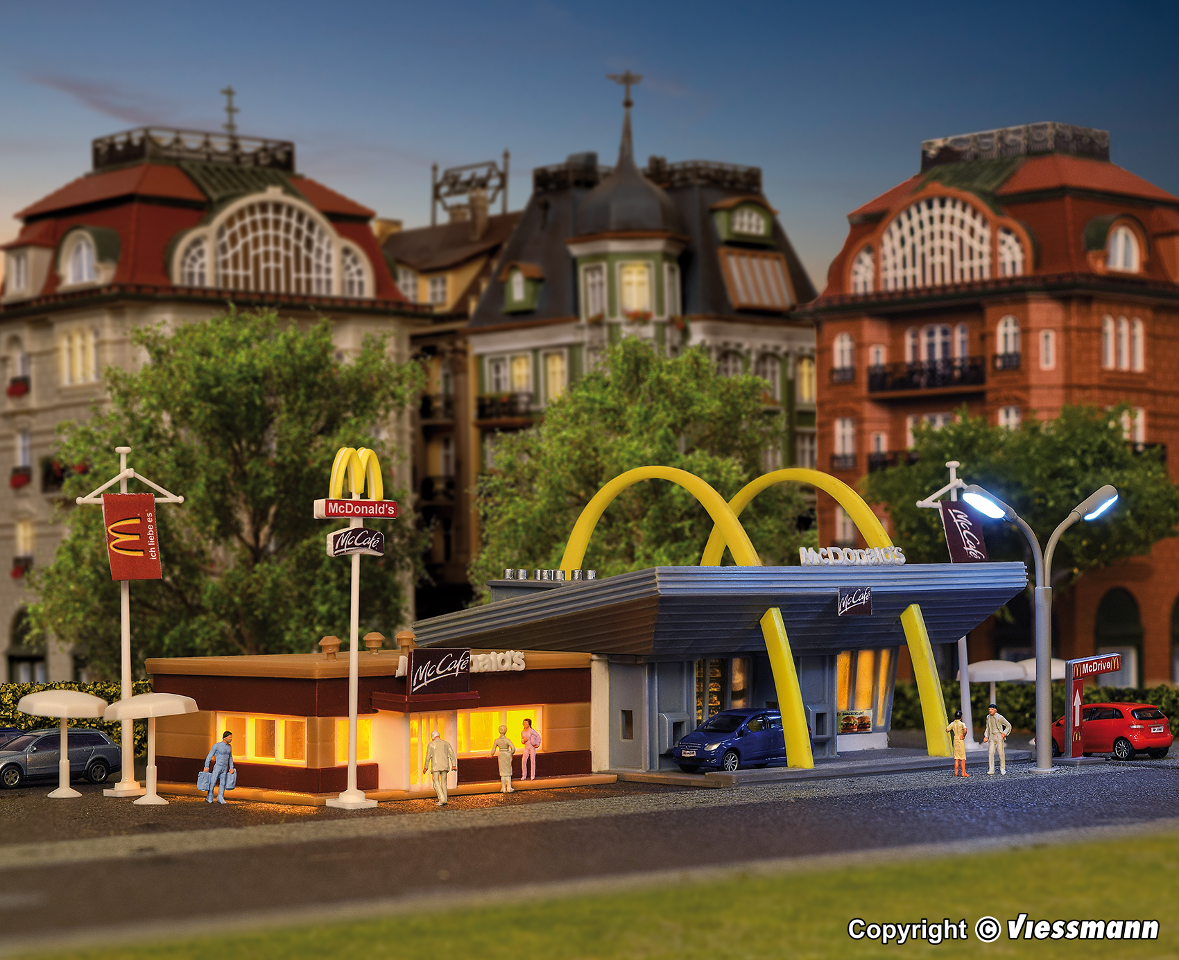 Vollmer H0 43636 - McDonalds McCafé Bausatz Neuware