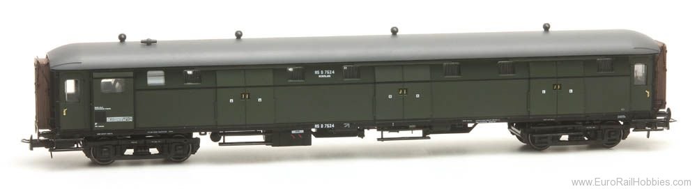 Artitec 20.291.02 Stalen D 6-doors baggage car D 7524 green