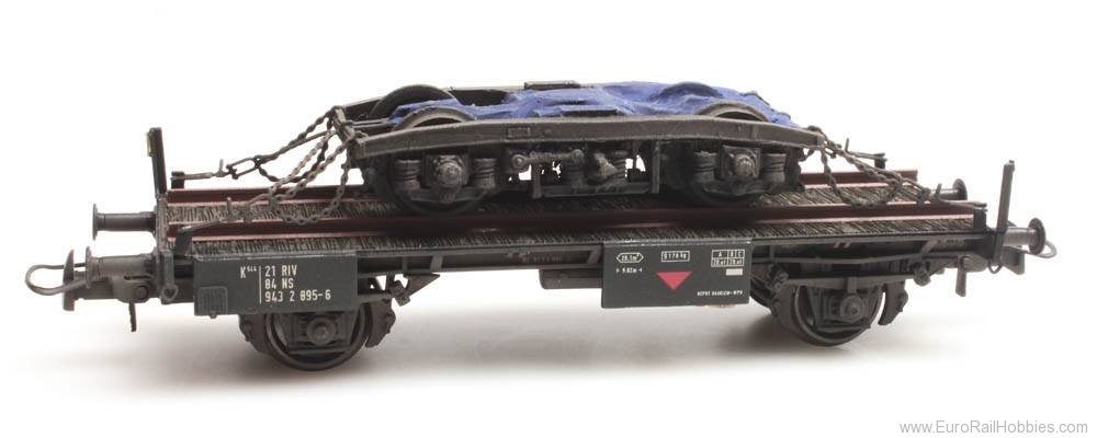Artitec 20.316.03 Dutch 2-axle flat car with bogie, NS 21 84 94