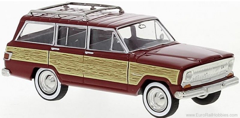 Brekina 19872 Jeep Wagoneer B Woody dark red, 1968
