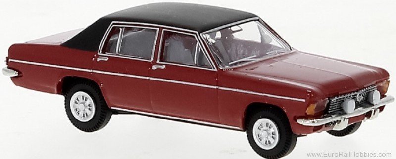 Brekina 20723 Opel Diplomat B red, black, 1969