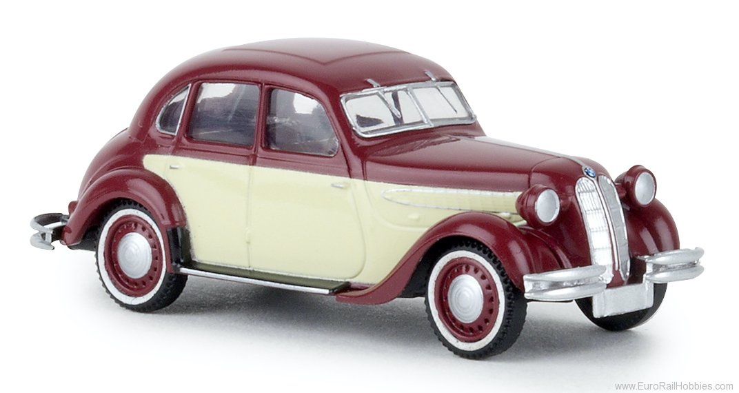 Brekina 24557 1936-1941 BMW 326 Sedan - Red, Ivory